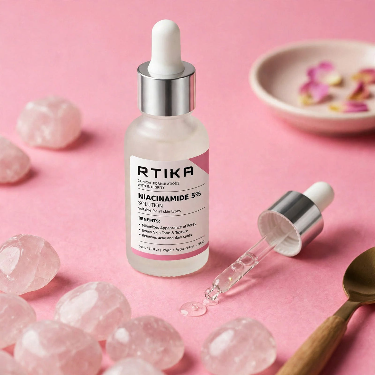 RTIKA - Niacinamide 5% Solution - 30ml (Dermatologist tested)